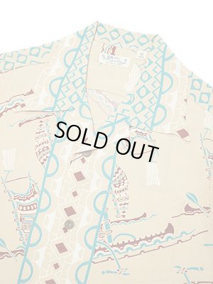 画像3: 【 SUN SURF（サンサーフ） 】　半袖アロハシャツ　S/S HAWAIIAN SHIRT　[ POLYNESIAN CANOE ]