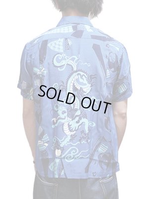 画像2: 【 SUN SURF SPECIAL EDITION（サンサーフスペシャルエディション） 】　半袖アロハシャツ　[ DRAGON AND EXOTIC BEAUTY ]　【 WATUMULL'S and LEILANI 】