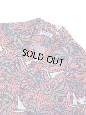 画像3: 【 SUN SURF（サンサーフ） 】 半袖アロハシャツ S/S HAWAIIAN SHIRT [ PALM BREEZING UP ] [ RED ]