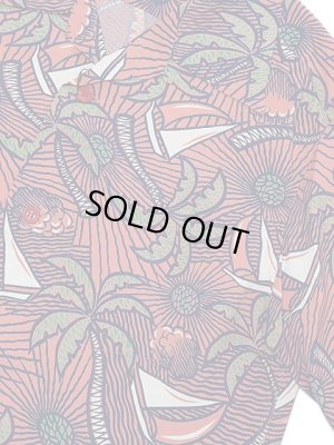 画像4: 【 SUN SURF（サンサーフ） 】 半袖アロハシャツ S/S HAWAIIAN SHIRT [ PALM BREEZING UP ] [ RED ]