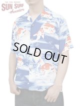【 SUN SURF（サンサーフ） 】　半袖アロハシャツ　S/S HAWAIIAN SHIRT　[ GOLDFISH ]　[ NAVY ]