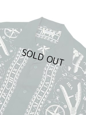 画像3: 【 SUN SURF（サンサーフ） 】 半袖アロハシャツ S/S HAWAIIAN SHIRT [ NAVIGATION OF THE SEA ] [ GREEN ]