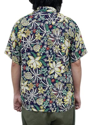 画像2: 【 SUN SURF（サンサーフ） 】 半袖アロハシャツ S/S HAWAIIAN SHIRT [ LEILANI ] [ NAVY ]