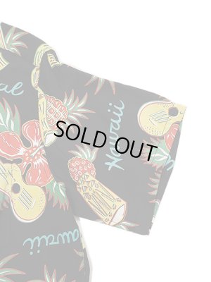 画像5: 【 SUN SURF（サンサーフ） 】 半袖アロハシャツ S/S HAWAIIAN SHIRT [ HAWAII MUSICAL ] [ BLACK ]