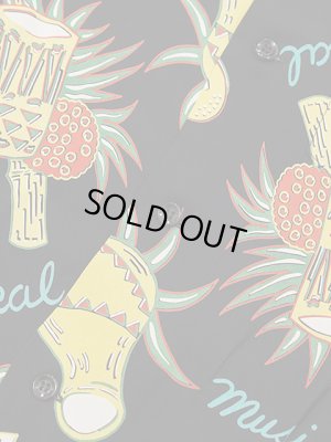 画像6: 【 SUN SURF（サンサーフ） 】 半袖アロハシャツ S/S HAWAIIAN SHIRT [ HAWAII MUSICAL ] [ BLACK ]