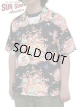 【 SUN SURF（サンサーフ） 】　半袖アロハシャツ　S/S HAWAIIAN SHIRT　[ SWALLOWS FLY AROUND ]　[ BLACK ]