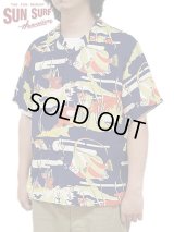 【 SUN SURF（サンサーフ） 】 半袖アロハシャツ S/S HAWAIIAN SHIRT [ MOORISH IDOL ] [ NAVY ]