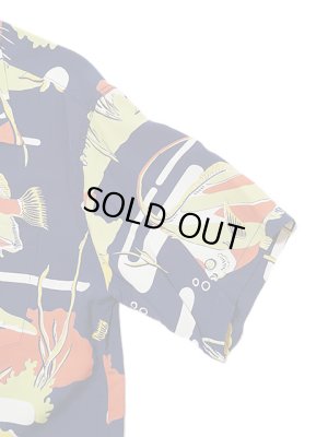 画像5: 【 SUN SURF（サンサーフ） 】 半袖アロハシャツ S/S HAWAIIAN SHIRT [ MOORISH IDOL ] [ NAVY ]