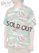【 SUN SURF（サンサーフ） 】 半袖アロハシャツ S/S HAWAIIAN SHIRT [ MOORISH IDOL ] [ GREEN ]