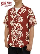 【 SUN SURF（サンサーフ） 】　半袖アロハシャツ　S/S HAWAIIAN SHIRT　[ SUNLIGHT FLOWER ]　[ BROWN ]