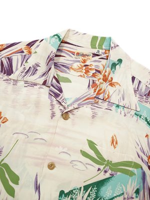 画像3: 【 SUN SURF（サンサーフ） 】　半袖アロハシャツ　S/S HAWAIIAN SHIRT　[ IRIS & DRAGONFLY ]　[ GREEN ]