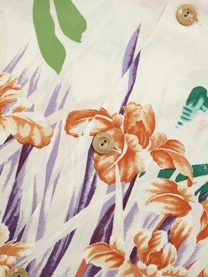 画像7: 【 SUN SURF（サンサーフ） 】　半袖アロハシャツ　S/S HAWAIIAN SHIRT　[ IRIS & DRAGONFLY ]　[ GREEN ]