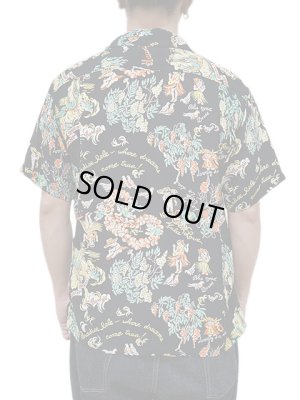 画像2: 【 SUN SURF（サンサーフ） 】　半袖アロハシャツ　S/S HAWAIIAN SHIRT　[ MOEUHANE -DREAM CASTLE- ]　[ BLACK ]