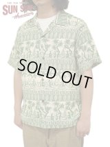 【 SUN SURF（サンサーフ） 】　半袖アロハシャツ　S/S HAWAIIAN SHIRT　[ ISLAND CLASSIC BORDER ]　[ BEIGE ]