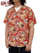 【 SUN SURF（サンサーフ） 】　半袖アロハシャツ　S/S HAWAIIAN SHIRT　[ PANIOLO COUNTRY ]　[ RED ]