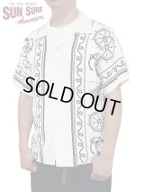 【 SUN SURF（サンサーフ） 】　半袖アロハシャツ　S/S HAWAIIAN SHIRT　[ ALL ABOARD ]　[ OFF WHITE ]
