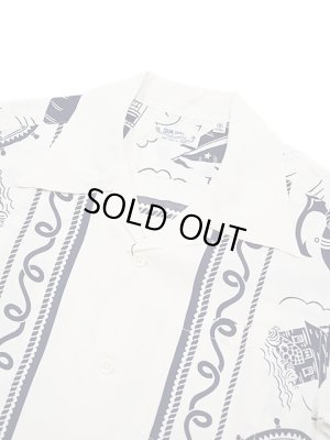 画像3: 【 SUN SURF（サンサーフ） 】　半袖アロハシャツ　S/S HAWAIIAN SHIRT　[ ALL ABOARD ]　[ OFF WHITE ]