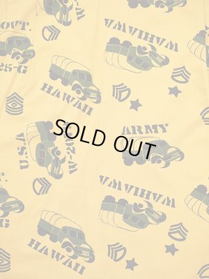画像6: 【 SUN SURF（サンサーフ） 】　コットンヘリンボーンアロハシャツ　S/S HAWAIIAN SHIRT [ ARMY VEHICLE ] [ KHAKI ]