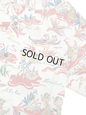 画像4: 【 SUN SURF（サンサーフ） 】　半袖アロハシャツ　S/S HAWAIIAN SHIRT　[ HAWAIIAN HULA ]　[ OFF WHITE ]