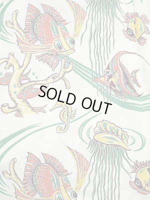 画像6: 【 SUN SURF（サンサーフ） 】　半袖アロハシャツ　S/S HAWAIIAN SHIRT　[ BUG EYED FISH ]　[ OFF WHITE ]