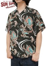 【 SUN SURF（サンサーフ） 】　半袖アロハシャツ　S/S HAWAIIAN SHIRT　[ BUG EYED FISH ]　[ BLACK ]