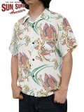 【 SUN SURF（サンサーフ） 】　半袖アロハシャツ　S/S HAWAIIAN SHIRT　[ BUG EYED FISH ]　[ OFF WHITE ]