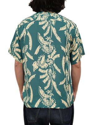 画像2: 【 SUN SURF（サンサーフ） 】　半袖アロハシャツ　S/S HAWAIIAN SHIRT　[ HONEYSUCKLE ]　[ GREEN ]