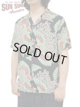 【 SUN SURF（サンサーフ） 】　半袖アロハシャツ　S/S HAWAIIAN SHIRT　[ PEACOCK ]　[ BLACK ]