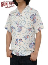 【 SUN SURF（サンサーフ） 】　半袖アロハシャツ　S/S HAWAIIAN SHIRT　[ AGE OF DISCOVERY ]　[ OFF WHITE ]