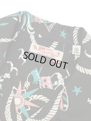 画像8: 【 SUN SURF（サンサーフ） 】　半袖アロハシャツ　S/S HAWAIIAN SHIRT　[ AGE OF DISCOVERY ]　[ BLACK ]