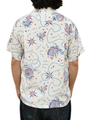 画像2: 【 SUN SURF（サンサーフ） 】　半袖アロハシャツ　S/S HAWAIIAN SHIRT　[ AGE OF DISCOVERY ]　[ OFF WHITE ]
