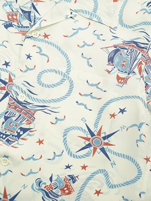画像4: 【 SUN SURF（サンサーフ） 】　半袖アロハシャツ　S/S HAWAIIAN SHIRT　[ AGE OF DISCOVERY ]　[ OFF WHITE ]
