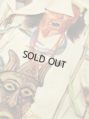画像4: 【 SUN SURF SPECIAL EDITION（サンサーフスペシャルエディション） 】　半袖アロハシャツ　[ BATTLE MASK ]　【 NO NAME PRINTED IN KYOTO 】