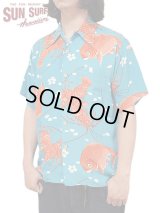 【 SUN SURF SPECIAL EDITION（サンサーフスペシャルエディション） 】　半袖アロハシャツ　[ SYMBOL OF GOOD LUCK ]　【 SURFRIDERS SPORTSWEAR 】