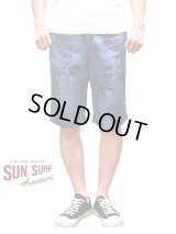 【 SUN SURF（サンサーフ） 】　インディゴジャガードショーツ　[ Indigo Jacquard Shorts ]　[ PINEAPPLE ]