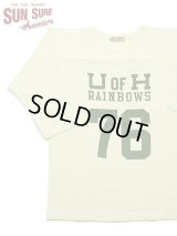 【 SUN SURF（サンサーフ） 】　SLUB YARN FOOTBALL T-SHIRT [ RAINBOWS ] [ OFF WHITE ] 【 メール便可 】 