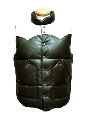 画像3: 【 Y'2 LEATHER（ワイツーレザー） 】　ホースハイド × ステアオイルダウンベスト [ 馬革×牛革 ] [ OLIVE x SADDLE ]