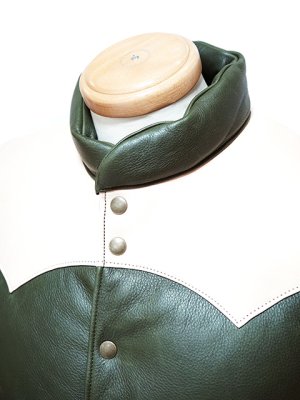 画像5: 【 Y'2 LEATHER（ワイツーレザー） 】　ホースハイド × ステアオイルダウンベスト [ 馬革×牛革 ] [ OLIVE x SADDLE ]