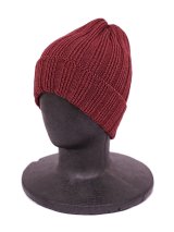 【 TONNY CAP（トニーキャップ） 】COTTON WATCH CAP [ WINE ] [ Made In Japan ] 【 メール便可 】