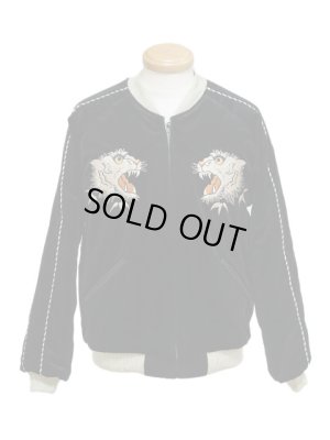 画像4: 【 TAILOR TOYO(テーラー東洋） 】 別珍 × アセテートスカジャン [ Velveteen Souvenir Jacket ] [ WHITE TIGER × EAGLE ]