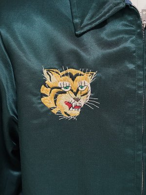 画像7: 【 TAILOR東洋（テーラートウヨウ） 】 サテンベトジャン [ Mid 1960s Style Satin Vietnam Jacket ] [ VIET-NAM MAP ] [ GREEN ]