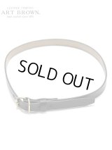 【 ART BROWN（アートブラウン） 】　ナローベルト [ 24mm幅 ] [ HORWEEN CHROMEXCEL LEATHER ] [ BLACK ] 【 メール便可 】