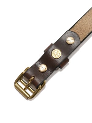 画像4: 【 ART BROWN（アートブラウン） 】　ナローベルト [ 24mm幅 ] [ HORWEEN CHROMEXCEL LEATHER ] [ CHOCO ] 【 メール便可 】