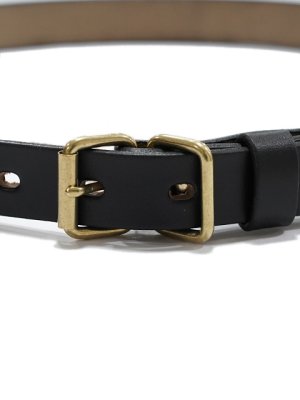 画像2: 【 ART BROWN（アートブラウン） 】　ナローベルト [ 24mm幅 ] [ HORWEEN CHROMEXCEL LEATHER ] [ BLACK ] 【 メール便可 】