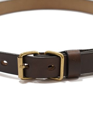 画像2: 【 ART BROWN（アートブラウン） 】　ナローベルト [ 24mm幅 ] [ HORWEEN CHROMEXCEL LEATHER ] [ CHOCO ] 【 メール便可 】