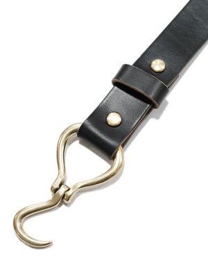 画像3: 【 ART BROWN（アートブラウン） 】　フックベルト [ 30mm幅 ] [ HORWEEN CHROMEXCEL LEATHER ] [ BLACK ]