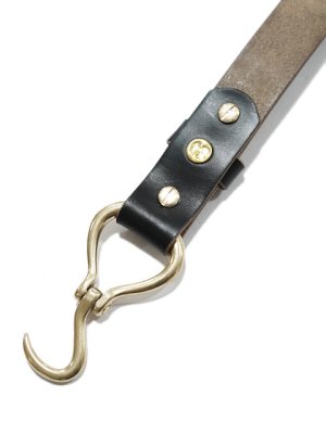 画像4: 【 ART BROWN（アートブラウン） 】　フックベルト [ 30mm幅 ] [ HORWEEN CHROMEXCEL LEATHER ] [ BLACK ]