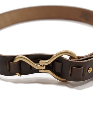 画像2: 【 ART BROWN（アートブラウン） 】　フックベルト [ 30mm幅 ] [ HORWEEN CHROMEXCEL LEATHER ] [ CHOCO ]
