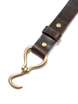 画像3: 【 ART BROWN（アートブラウン） 】　フックベルト [ 30mm幅 ] [ HORWEEN CHROMEXCEL LEATHER ] [ CHOCO ]
