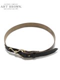 【 ART BROWN（アートブラウン） 】　フックベルト [ 30mm幅 ] [ HORWEEN CHROMEXCEL LEATHER ] [ BLACK ]